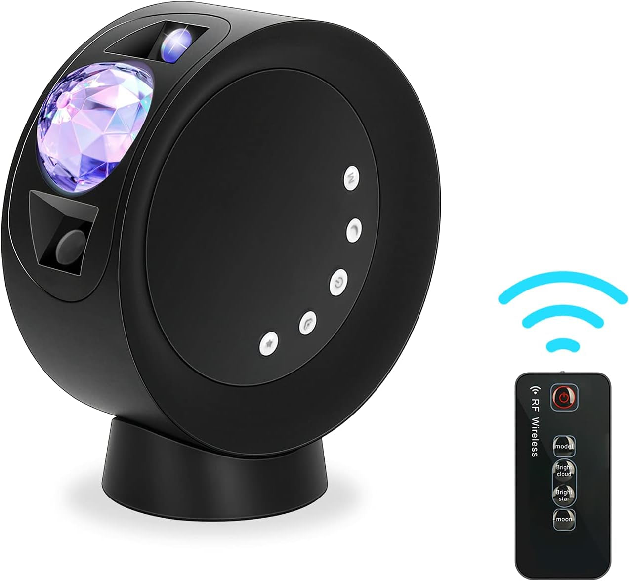 LED Sky Projector Light, Galaxy Lighting, Nebula Star Night Lamp with Base and Remote Control for Gaming Room, Home Theater, Bedroom , or Mood Ambiance (Black)