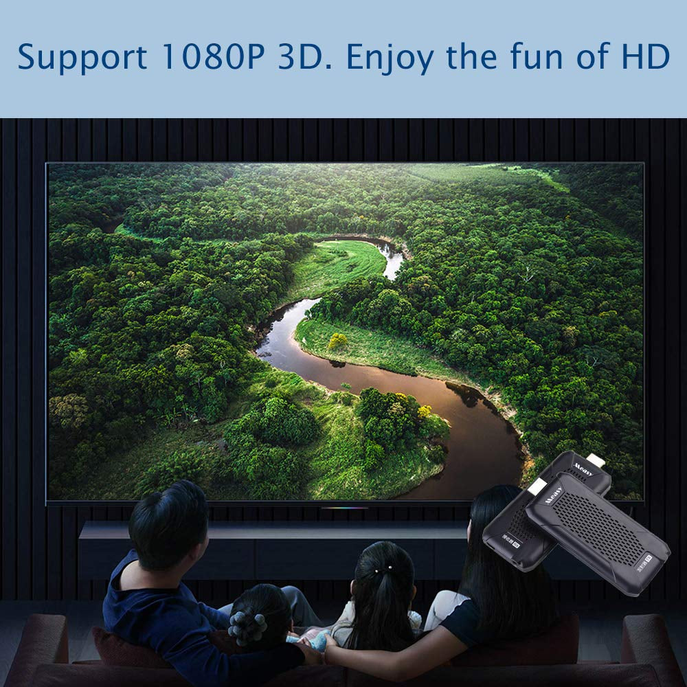 FHD656 NANO Wireless HD Transmitter and Receiver, 2.4Ghz Frequency, Supports 1080P @ 60Hz, 100M/330Ft Transmission Range, Easy Setup, No Cables Needed