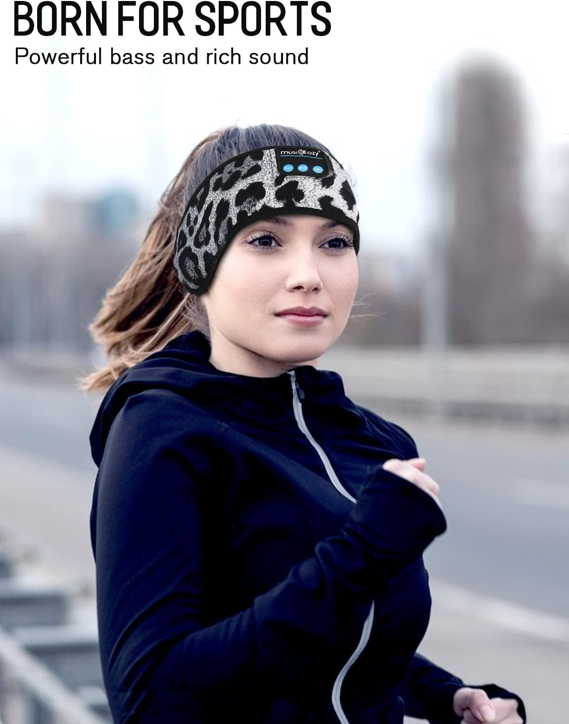 Sleep Headphones Bluetooth 5.2 Headband, Wireless Music Sleeping Eye Mask Earbuds Earphones for Sports Workout Running Travel Yoga Office Cool Gadgets Unique for Mom Women