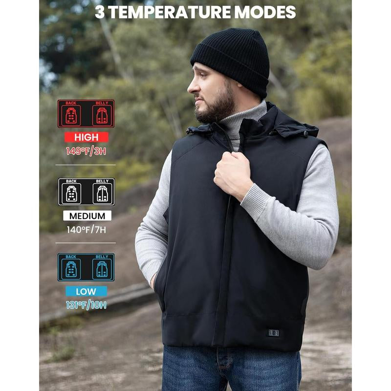 Heated Vest for Men and Women'S with 10000Mah Battery Pack, Lightweight Men'S Heated Vest with Hood Suitable for Winter Outdoor