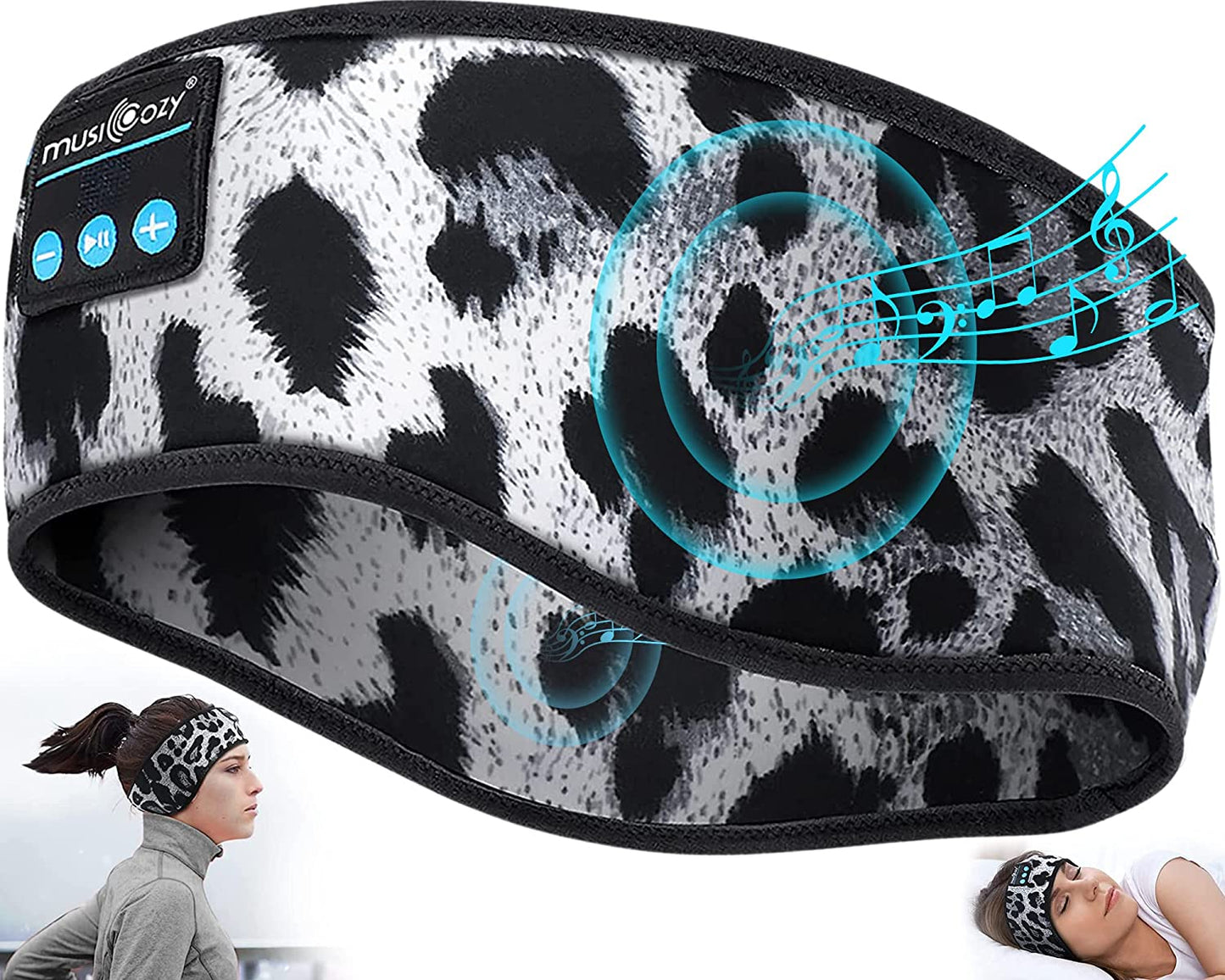 Sleep Headphones Bluetooth 5.2 Headband, Wireless Music Sleeping Eye Mask Earbuds Earphones for Sports Workout Running Travel Yoga Office Cool Gadgets Unique for Mom Women