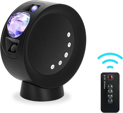 LED Sky Projector Light, Galaxy Lighting, Nebula Star Night Lamp with Base and Remote Control for Gaming Room, Home Theater, Bedroom , or Mood Ambiance (Black)