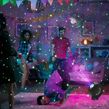 LED Sky Projector Light, Galaxy Lighting, Nebula Star Night Lamp with Base and Remote Control for Gaming Room, Home Theater, Bedroom , or Mood Ambiance (Black)