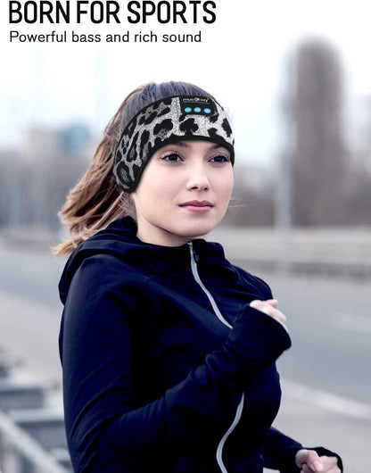 Sleep Headphones Bluetooth 5.2 Headband, Wireless Music Sleeping Eye Mask Earbuds Earphones for Sports Workout Running Travel Yoga Office Cool Gadgets Unique for Mom Women