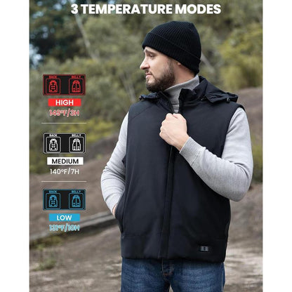Heated Vest for Men and Women'S with 10000Mah Battery Pack, Lightweight Men'S Heated Vest with Hood Suitable for Winter Outdoor